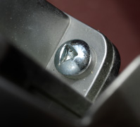 photo of screww with triangular recess